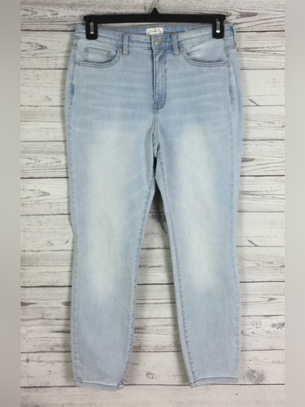 Wonderly High Rise Skinny Ankle Jeans Women's Size 10 Blue Light Wash Denim